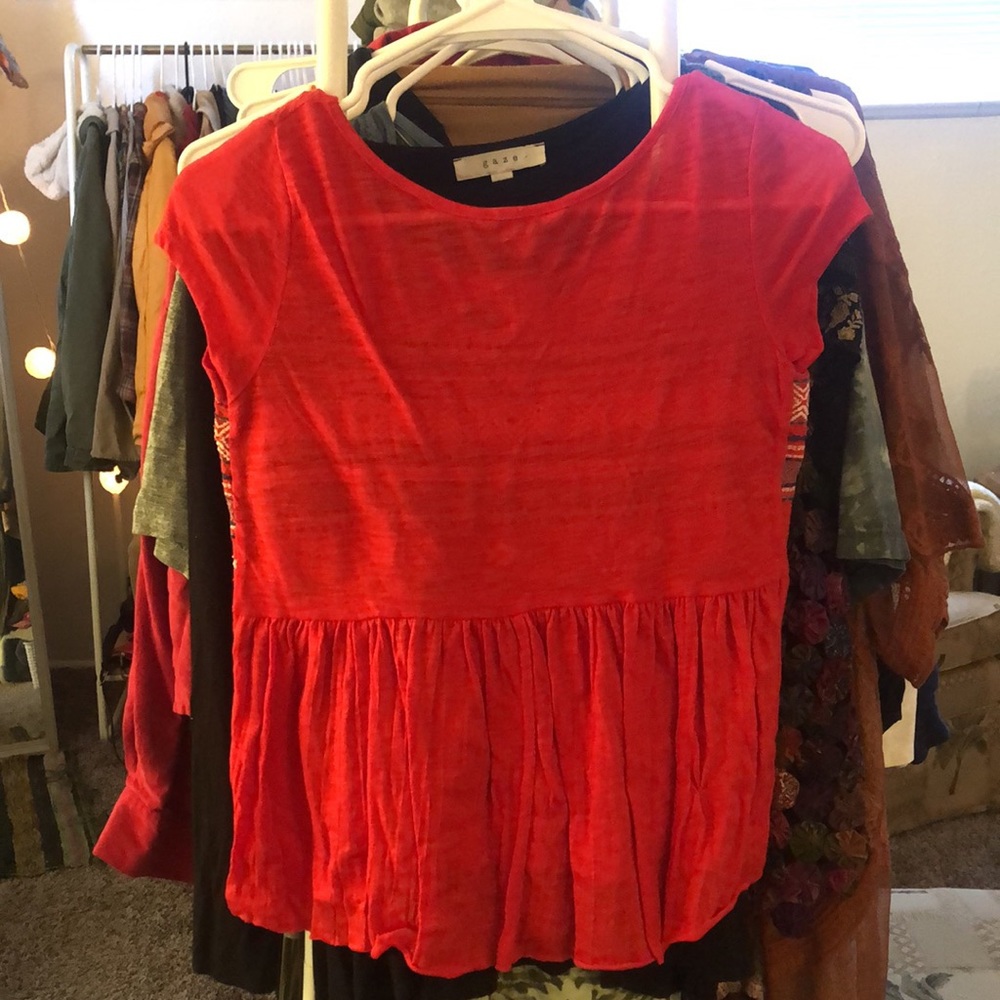 Red Embroidery Top - Picture 2 of 3